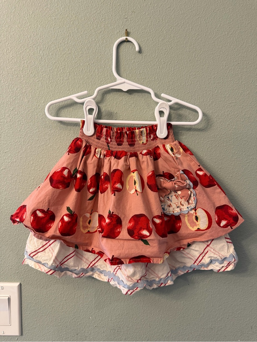 Matilda Jane Girls Heart To Heart Apple Pull-On Skirt Size 6